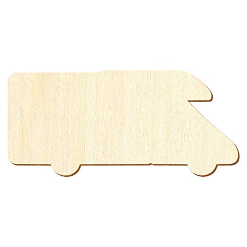 Holz Wohnmobil - Deko Basteln 3-50cm, Größe:7cm, Pack mit:50 Stück