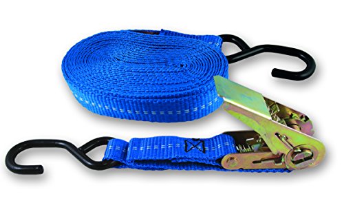 Chapuis gab14 2 Spanngurte Polypropylen mit Spanngurt mit Ratsche und 2 Haken – Spannung maximale Verwendung 130 kg – Breite 25 mm – Länge 5 m – blau