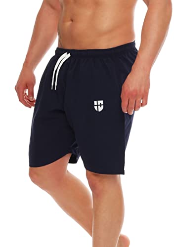 Gennadi Hoppe Herren Badeshorts Lange Badehose Strand Shorts Boardshorts H6555 blau M