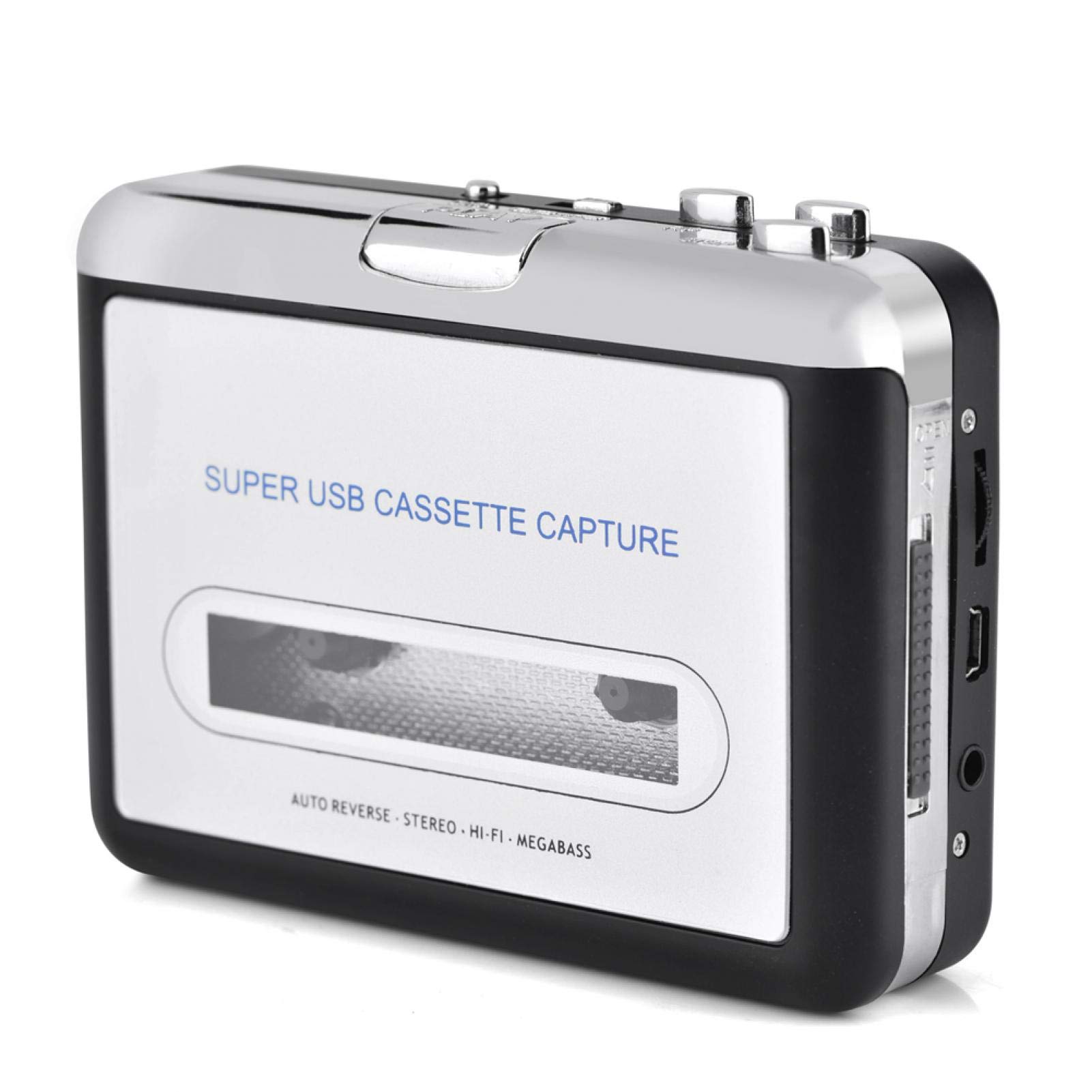 Demeras Kassettenrekorder USB-Kassettenband auf PC MP3-CD-Umschalter Konvertieren Sie Audio-Musik-Player mit Kopfhörern