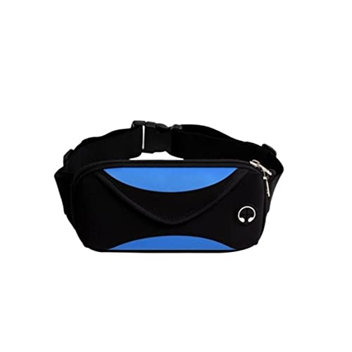 Nützliche Hüfttasche Schlüsselhalter Männer Bauchtasche Fitnessgürtel Bequeme Glatte Aushöhlen Faltgürtel Hüfttasche (Color : Deep Blue, Size : 23 * 13cm)