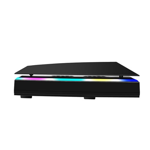 bephible Einstellbarer Kühler Fan Spielkonsole Lüfter mit RGB-LED-Licht, geräuscharm, verstellbar, Hochgeschwindigkeits-tragbarer Kühler für PS5, Schwarz