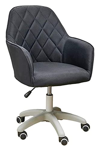 GttuiT Ergonomischer Drehstuhl, Computertisch und Stuhlkissensitz, Verstellbarer Stuhl mit Lordosenstütze (Farbe: Schwarz), bequemer Jahrestag Vision