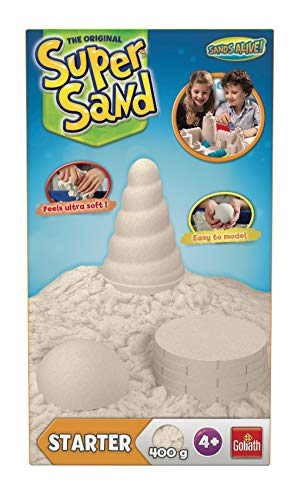 Goliath 83210 | Super-Sand Starter-Set | magischer Super Sand für Sandburgen im Kinderzimmer | kreative Sandbauwerke | faszinierender Spielsand für Klein und Groß | ab 4 Jahren