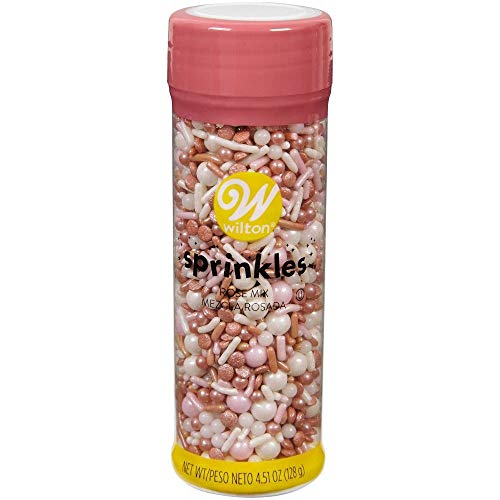 WILTON SPRINKLES 4.51oz - Rose pink pearl mix