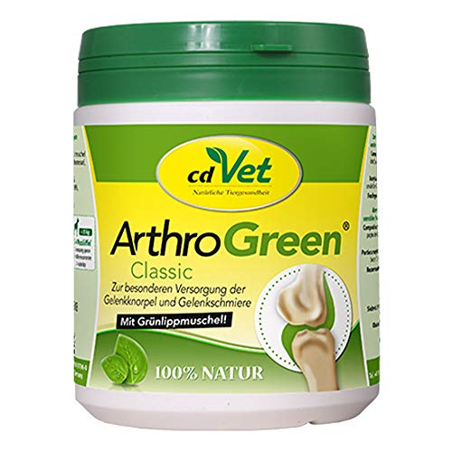 cdVet Naturprodukte ArthroGreen Classic 345 g - für eine optimale Funktion der Gelenke und des Bewegungsapparates - optimale Versorgung mit Vitaminen - Bewegungsfreude - Stärkung - Vitamine -