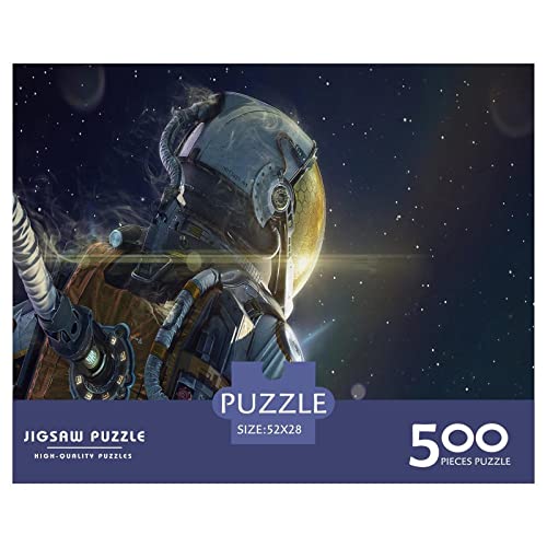 Puzzle Astronaut 500 Teile Puzzles Für Erwachsene Spielzeug,Galaxy Outer Space Puzzle Premium Holzpuzzle Geburtstagsgeschenk,Geschenke Für Frauen,Wandkunst 500pcs (52x38cm)