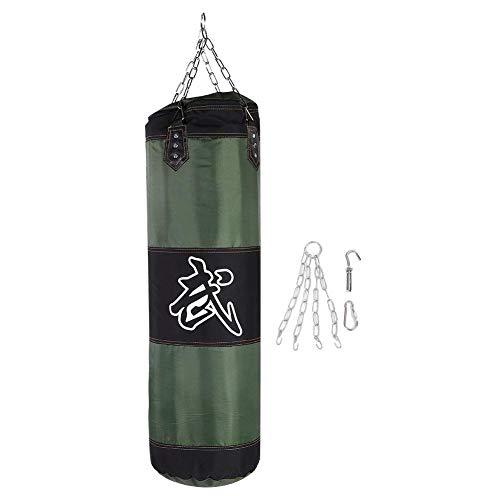 Dilwe Punch Sandsack, Strapazierfähiger Boxsack aus Schwerer Canvas Tasche für Trainingsübungen Fitness und Sport(1m-Grün)