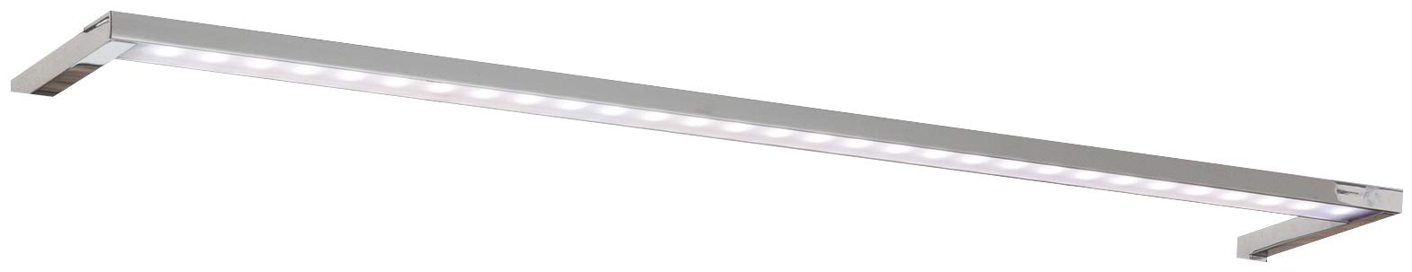 FACKELMANN LED-Aufsatzleuchte für Spiegelschrank SCENO / Maße (B x H x T): ca. 56 x 2 x 10 cm / hochwertige LED-Leuchte fürs Badezimmer / Farbe: Silber / Energieeffizienzklasse A