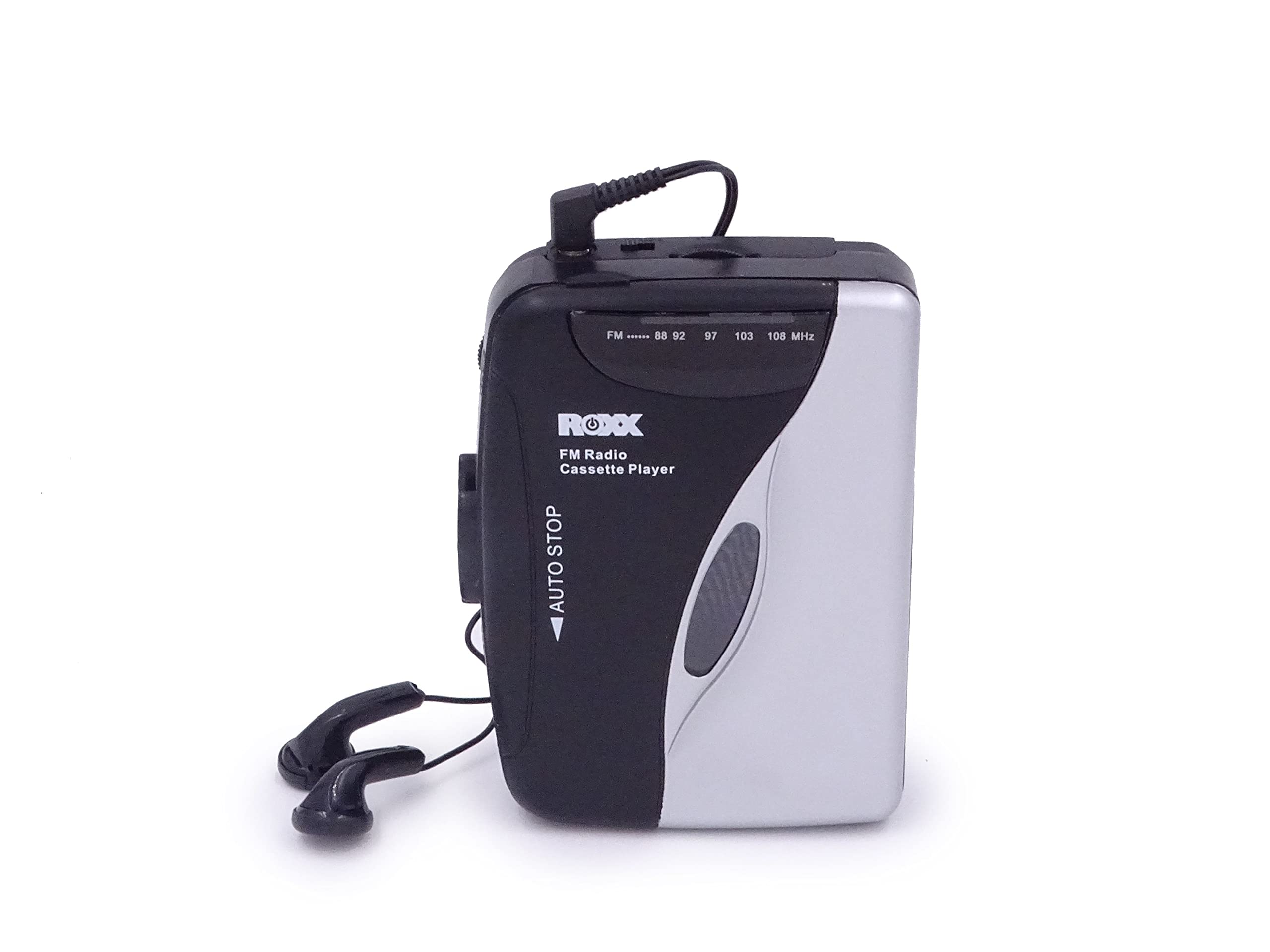 ROXX Tragbarer Kassettenspieler mit Kopfhörern, Kassettenrecorder mit Radio UKW, PCP 300 Kassettenplayer