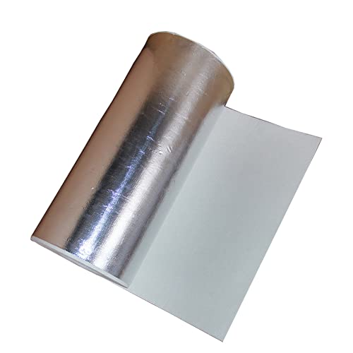Jonoisax Keramikfaser-Flammenschutzdecke - 2300F Aluminiumfolie zum Schweißen Löten HLK-Ofen Kaminrohrisolierung,500 * 1000 * 4mm