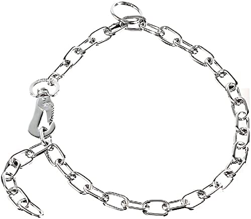 Sprenger CR Kettenhalsband Mediumkette mit 1 Ring und 1 Sprengerhaken Stahl verchromt 3 mm für Hunde bis 45 kg (55 cm)