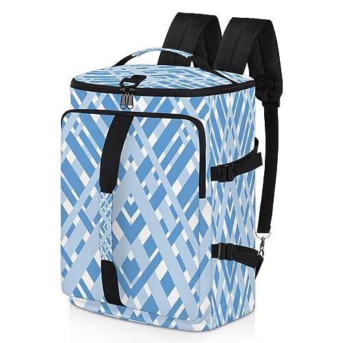 HMLTD Stoffmuster Reise Duffle Bag Rucksack - Wasserdichtes Polyester Mehrere Trageoptionen, Karomuster-09, 18.9×13×11.8 inches, Reiserucksäcke