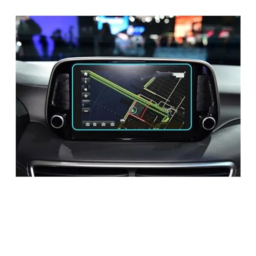 FIYFIOW Schutzfolie Auto Navigation Glas 8 Zoll Gehärtetes Glas Displayschutzfolie Auto GPS Navigation Touchscreen Film Display Schutzfolie Für Hyundai Für Tucson 2019 (Size : 207x126mm)