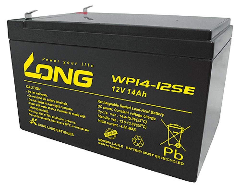 Kung Long Akku 12V 14Ah Pb Batterie Bleigel WP14-12SE zyklenfest kompatibel 12Ah 13Ah 15Ah 16Ah Bleiakku AGM