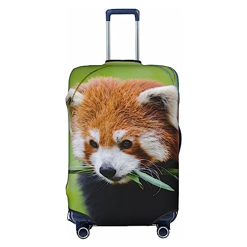 Roter Panda auf Baumzweig Druck Gepäckabdeckung Kofferabdeckung Elastischer Waschbarer Kofferschutz Für 53,3-81,3 cm, Schwarz , XL