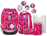 ERGOBAG DanceBear Kinder-Rucksack, 35 cm, 20 Liter, Pink Stones