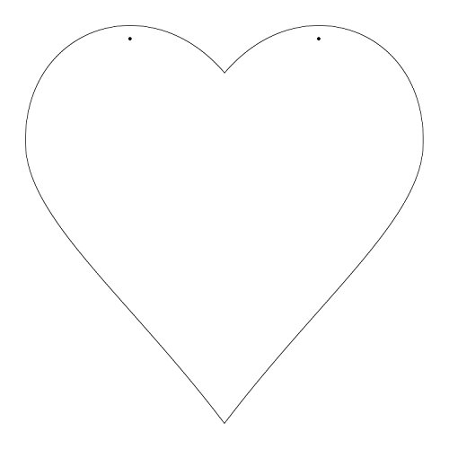 Plexiglas® Zuschnitt Acryl Herz Wanddeko in verschiedenen Farben und Größen, Farbe:Weiss, Größe:Herz 30cmx30cm