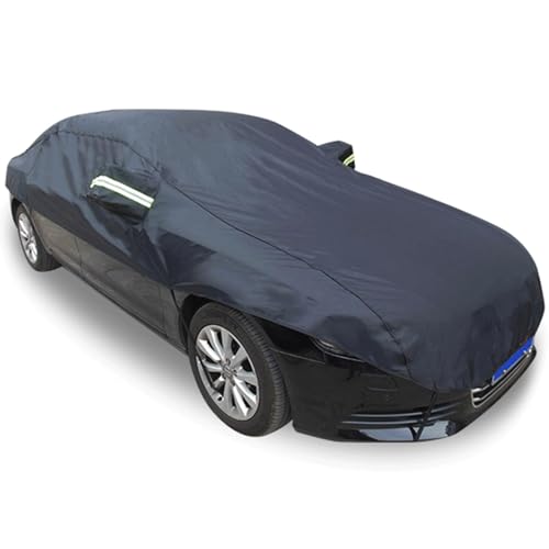 Autoabdeckung für Jaguar X-Type, Draussen Autodach wasserdicht, UV-beständig halbe Autoabdeckung, Oxford-Stoff atmungsaktiv Kratzfest Windschutzscheibenabdeckung