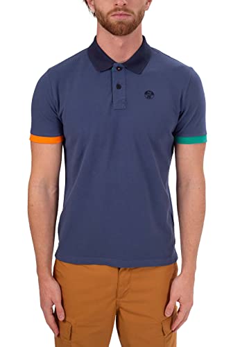 NORTH SAILS - Men's regular polo shirt with colorblock details - Size 3XL