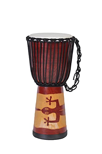 50cm Profi Djembe Alpin Gecko Braun geschnitzt M6