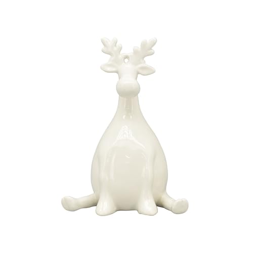 Rentier Ivory - 17x8,5x17 cm - weiß - Keramik