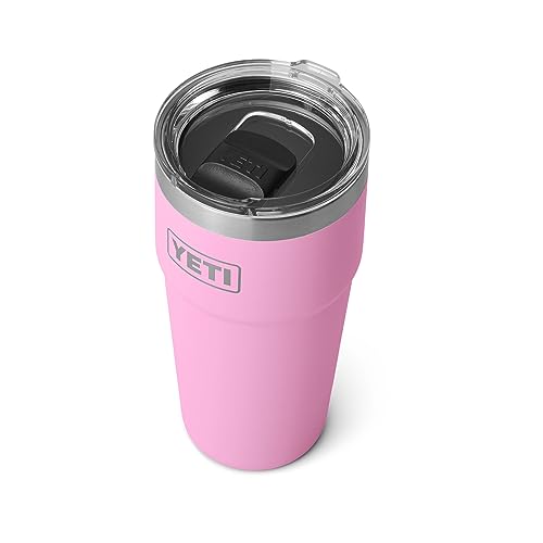 YETI Rambler Stapelbares Pint, vakuumisoliert, Edelstahl, mit MagSlider-Deckel, 473 ml, Power Pink
