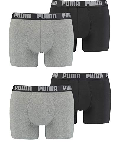 PUMA Boxershort 4er Pack Herren 4 Boxer Edition (Dark Grey Mel / Black-691, XXL)