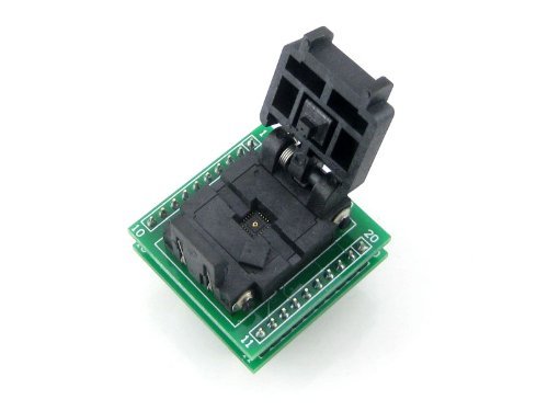 pzsmocn Clamshell Programming Connector/Converter/Adapter QFN20 to DIP20 (with PCB), 20-Pin, 0.5mm Pitch, Plastronics IC Test Burn-in Socket Adapter, Applied to QFN20, MLP20, MLF20 Packages.