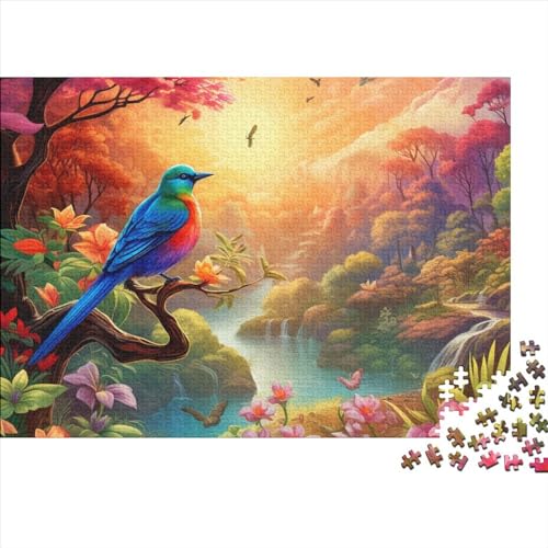 Vögel und Blumen 500 Stück Puzzles Für Erwachsene, Landschaft 500-teiliges Puzzle, Bwechslungsreiche Puzzle Erwachsene, Puzzle-Geschenk, Familiendekorationen 500pcs (52x38cm)