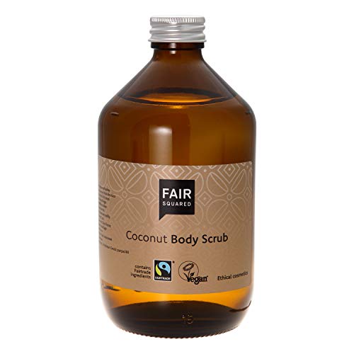 FAIR SQUARED Body Scrub Coconut 500 ml Körperpeeling Kokosnuss - sanftes Peeling - ZERO WASTE - zertifizierte Naturkosmetik