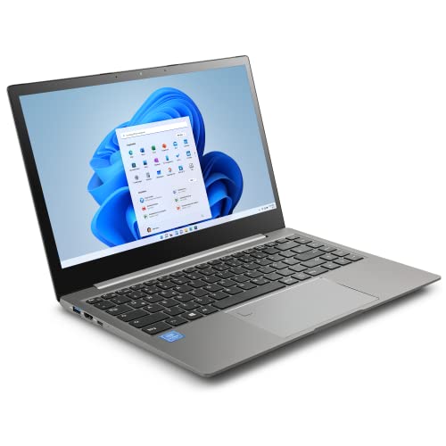 Notebook CSL R'Evolve T14 v2 Windows 11 Home - Ultra-Slim Laptop, 14,1 Zoll Touch Display Full HD 1920x1080 IPS, Intel N5100 CPU 4x2800 MHz, 2000 GB M.2 SSD, 32 GB DDR4-RAM, USB 3.2, BT 4.2, AC WLAN