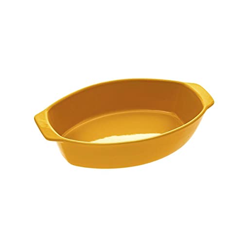 5five - ovale schale 37x21cm "keramik" gelb