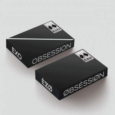 EXO 6th Album Obsession Pre Order [ E X O ver. ] - CD, Photobook, Folded Poster with Extra Decorative Sticker Set, Clear Photocard