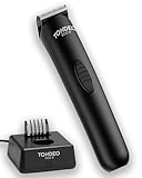 TONDEO Haarschneidemaschine ECO S PLUS BLACK | Profi Haarschneider inklusive Ladestation und Aufsteckkamm für 4 verschiedene Schnittlängen
