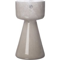 Vase / Kerzenhalter glas beige 20 cm H
