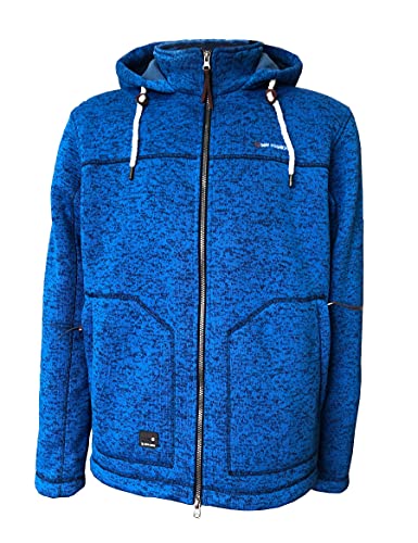 Dry Fashion Herren Fleecejacke Pellworm Übergangsjacke Windjacke, Farbe:blau, Größe:5XL