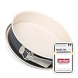 Zenker 7812 Springform Crème Noir mit 1 Boden, Durchmesser 28 cm, Edelstahl, grau / beige, 28 x 28 x 7 cm