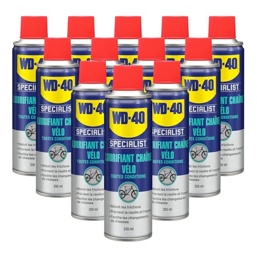WD-40 Specialist, Kettenschmiermittel, ideal für alle Bedingungen, Karton mit 12 Aerosol-Sprays, 250 ml