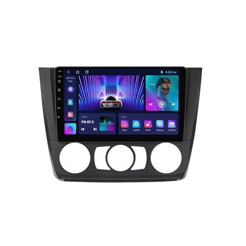 Android 12 Autoradio 9 Zoll Touchscreen Für BMW 1 Series 2008-2012 Unterstützt Wireless Carplay Android Auto Bluetooth RDS DAB DSP GPS Navigation Rückfahrkamera Lenkradsteuerung WiFi Bluetooth (Color