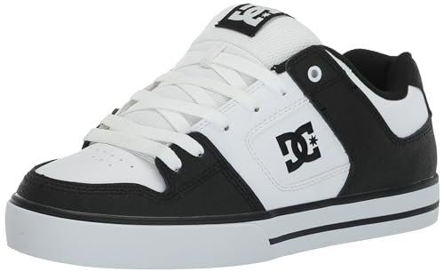 DC Herren Pure Skate-Schuh, Schwarz Schwarz Weiß, 47 EU