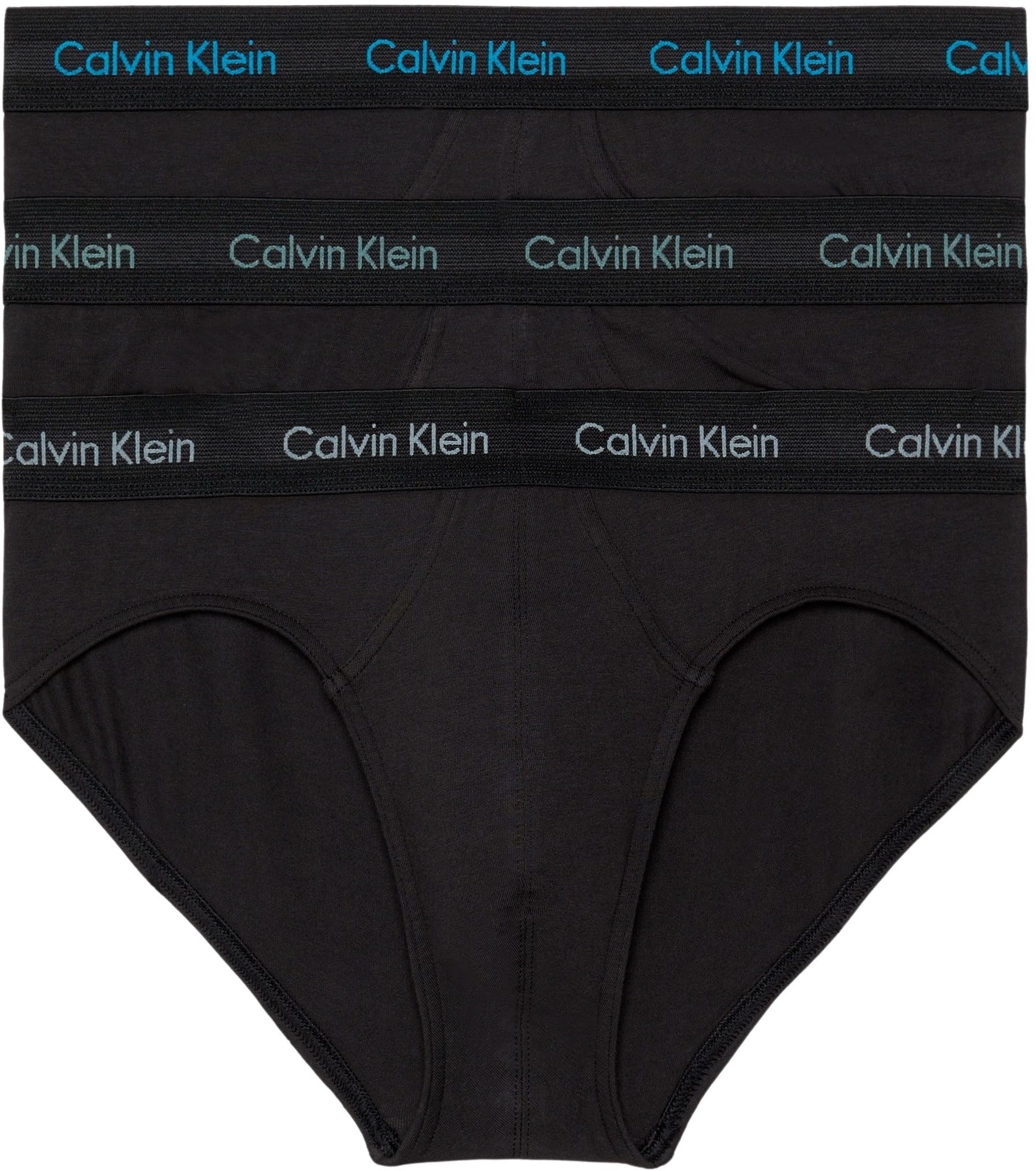 Calvin Klein Herren 3er Pack Hip Briefs Unterhosen Baumwolle mit Stretch, Schwarz (B- Vivid Bl/Arona/Sageb Grn Lgs), L