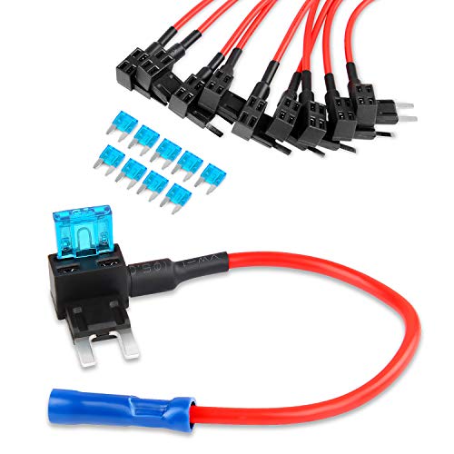 Nilight 12 V Auto-A-Circuit Sicherung Tap Adapter Mini Atm Apm Flachsicherungshalter, 10 Stück