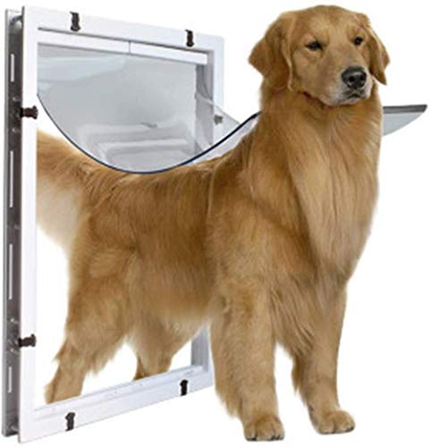 Große Hundetür extra große Haustür Golden Hair Collie Rottweiler, großer Hund in und Out The Door Loch, Weiß 59 43 5 cm