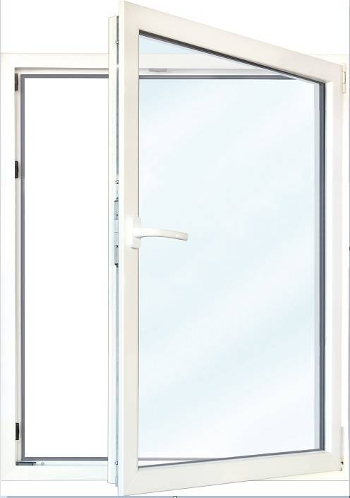 Meeth Fenster 60 x 60 cm DIN rechts 1 flügelig Dreh-Kipp weiß/golden Oak