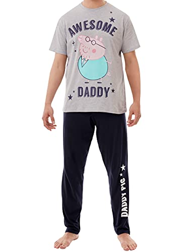 Peppa Wutz Herren Daddy Pig Schlafanzuge Grau Size XX-Large