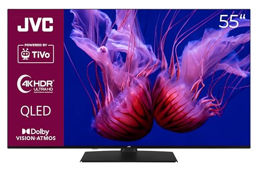 JVC 55 Zoll QLED Fernseher/Tivo Smart TV (4K UHD, HDR Dolby Vision, Dolby Atmos, MEMC, Triple Tuner) LT-55VUQ3455 [2024]