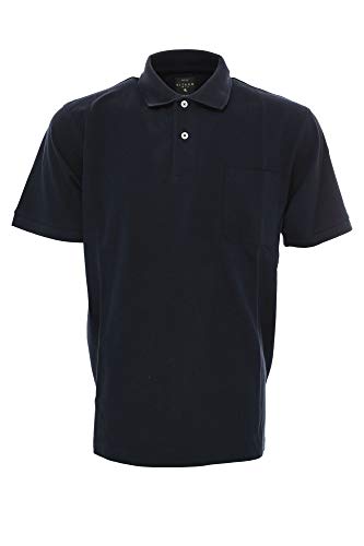 Kitaro Polo Poloshirt Shirt Herren Kurzarm Baumwolle Piqué Plusgröße, Farbe:Marine (Navy), Herrengrößen:10XL