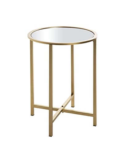 HAKU Möbel Beistelltisch, Metall, Gold, 39 x H 53 cm