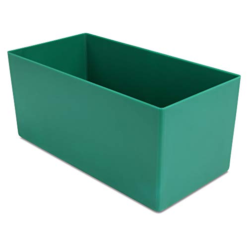 1a-TopStore 10 STK. Einsatzkästen Einsatzboxen Schubladen-Einsatzkasten Sortierboxen, 32 Größen, 5 Farben (grün, 198x99x90 mm)